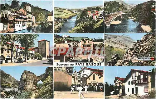 Cartes postales moderne Souvenir Pays Basque Saint Jean de Port Combo les Bains Saint Etienne de Baigorry Pelote basque