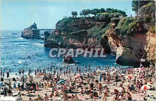 Cartes postales moderne Biarritz Port Vieux et Rocher de la Vierge