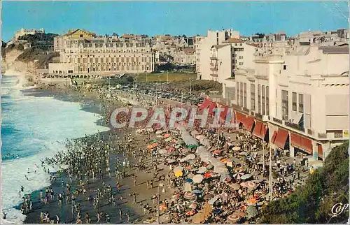Moderne Karte Biarritz La Grande Plage et le Casino