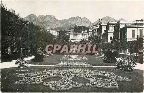 Moderne Karte Menton La Cote d'Azur Le Jardin Public