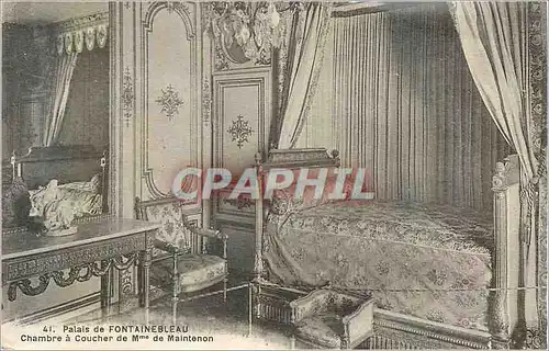 Ansichtskarte AK Palais de Fontainebleau Chambre a Coucher de Mme de Maintenon