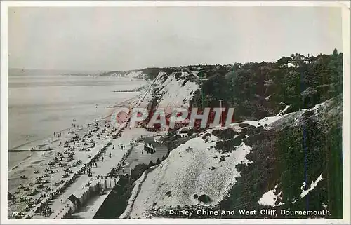 Moderne Karte Durley Chine and West Cliff Bournemouth