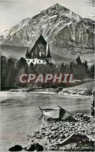 Cartes postales moderne Schloss Speiz mit Niesen (2366 m)