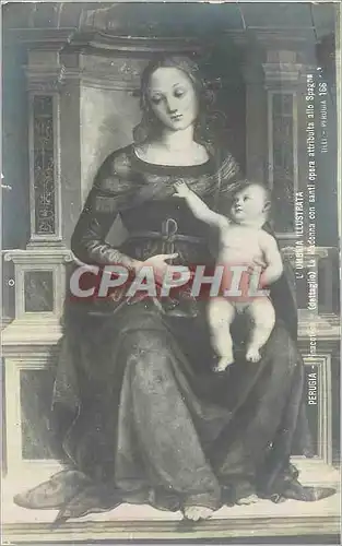 Cartes postales moderne Perugia (Dettaglio) La Madonna con Santi Opera Attribuita  allo Spagna L'Umbria Illustrata