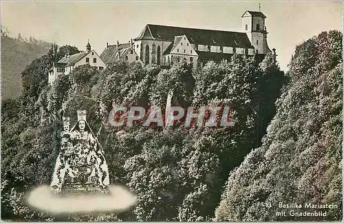 Moderne Karte Basilika Mariastein mit Gnadenbild