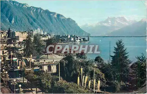 Cartes postales moderne Montreux Le Pavillon des Sports et les Dents du Midi