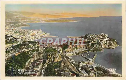 Moderne Karte Principaute de Monaco Vue Generale