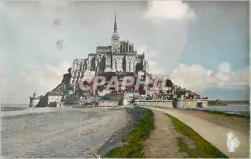 Moderne Karte Le Mont Saint Michel vu de la Digue