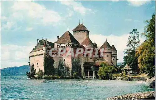 Moderne Karte Lac Leman Chateau de Chillon