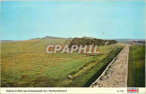 Moderne Karte Hadrian's Wall near Housesteads Fort Northumberland