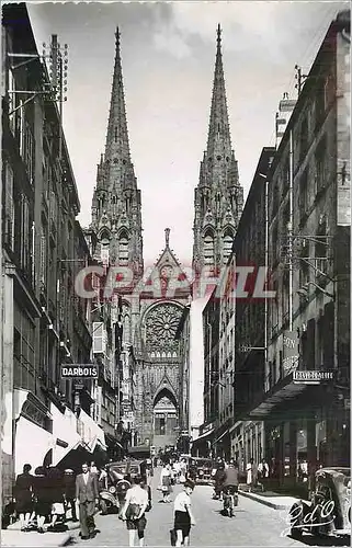Cartes postales moderne Clermont Ferrand L'Auvergne La Cathedrale Facade Ouest Rue des Gras