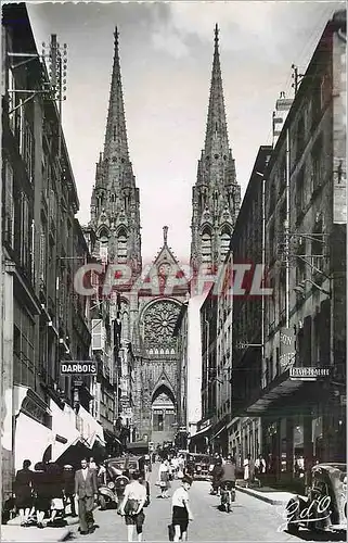 Moderne Karte Clermont Ferrand L'Auvergne La Cathedrale Facade Ouest Rue des Gras