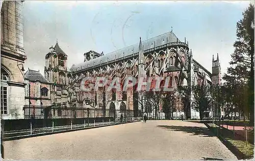 Moderne Karte Bourges La Cathedrale Cote Sud