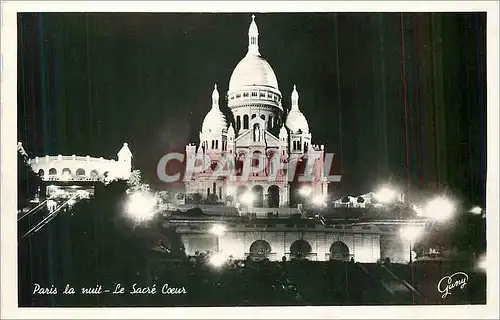 Cartes postales moderne Paris la Nuit Le Sacre Coeur