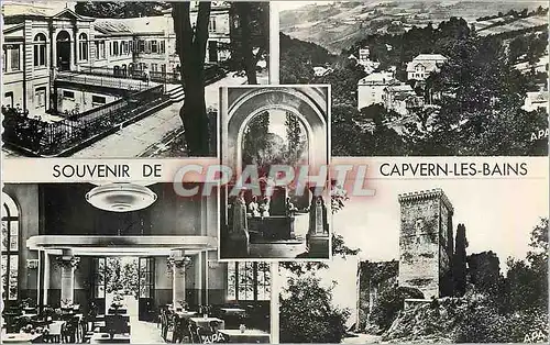 Moderne Karte Capvern les Bains Htes Pyr L'Etablissement Vue Generale La Buvette Interieur du Casino