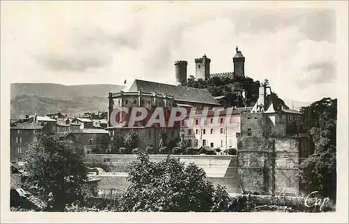 Cartes postales moderne Foix Vue sur le Chateau La Prefecture et l'Eglise