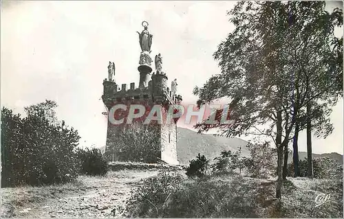 Cartes postales moderne Env Ax les Thermes La Tour avec la Statue de la Vierge d'Ax