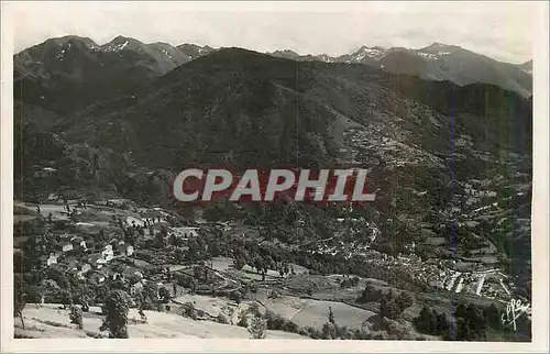 Moderne Karte Ax les Thermes Pyrenees Ocean Vue Panoramique au Fond Les Pyrenees Ariegoise