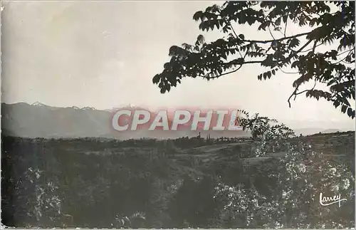 Moderne Karte Betchat (Ariege) Vue sur la Chaine des Pyrenees