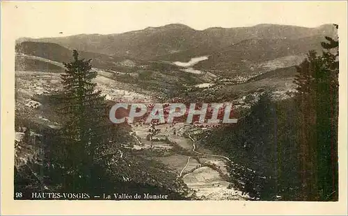 Moderne Karte Les Hautes Vosges La Vallee de Munster