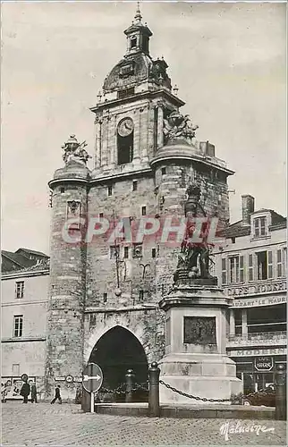 Cartes postales moderne La Rochelle La Grosse Horloge et la Statue de l'Amirale Duperre