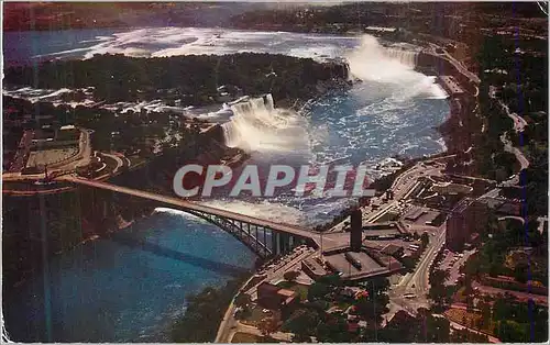 Moderne Karte Niagara Falls Canada An Aerial Panoramic View