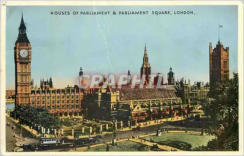 Moderne Karte Houses of Parliament and Parliament Square London