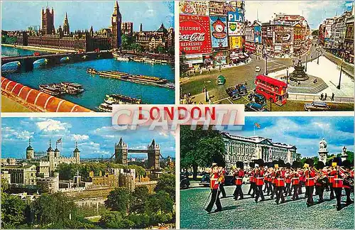 Cartes postales moderne London Piccadilly Circus Tower and Tower Bridge