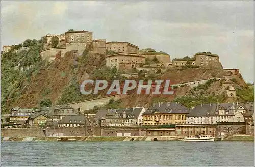 Moderne Karte Festung Ehrenbreitstein am Rhein