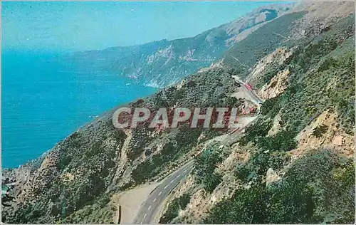 Moderne Karte Looking North from Partington Ridge Big sur Calif on Highway South of Carmel