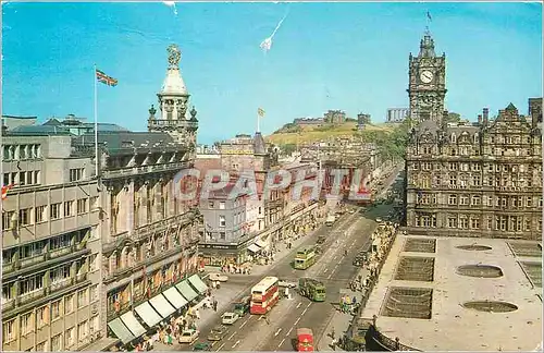 Cartes postales moderne Princess street and Calton Hill from the Scott Monument