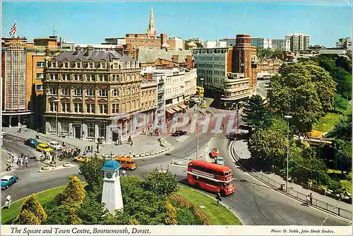 Moderne Karte The Square and Town Centre Bournemouth Dorset