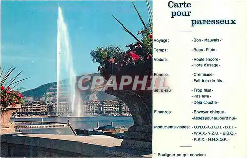 Cartes postales moderne Geneve Le Jet d eau