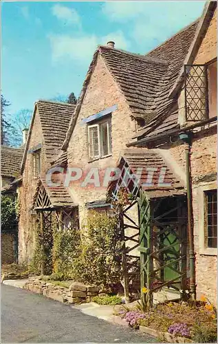 Moderne Karte Picturesque Cottages at Castle Combe Wilts Englands loveliest village and setting for the film D