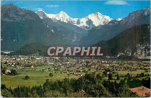Cartes postales moderne Interlaken Unterseen Eiger Monch und Jungfrau