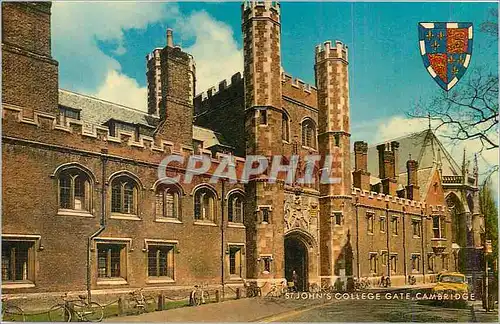 Cartes postales moderne St Johns College Gate Cambridge