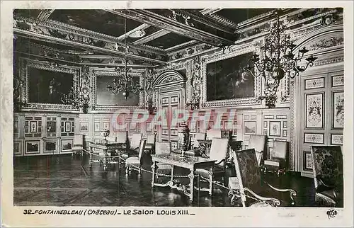 Moderne Karte Fontainebleau Chateau Le Salon Louis XIII