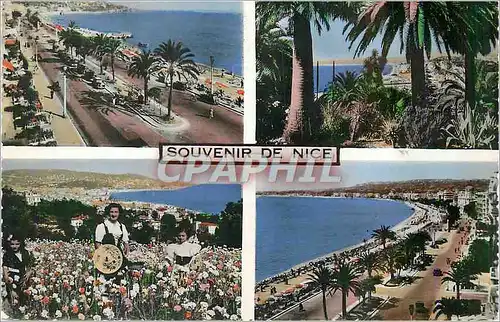 Moderne Karte Souvenir de Nice