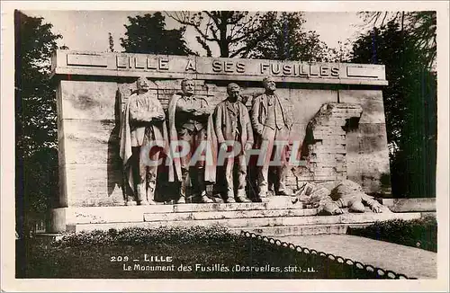 Cartes postales moderne Lille Le Monument des Fusilles Militaria