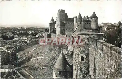 Moderne Karte Carcassonne Chateau Comtal et Tour Sarrazine