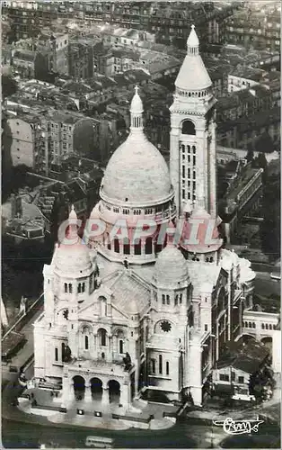 Cartes postales moderne Paris Vue aerienne Le Sacre Coeur