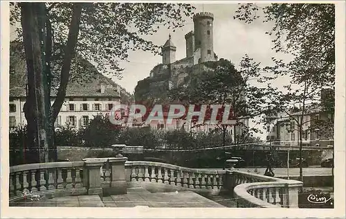 Moderne Karte Foix Ariege Jolie perspective sur le Chateau