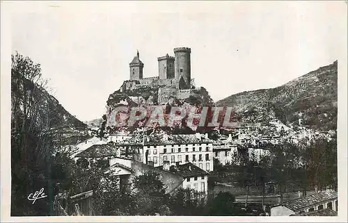 Moderne Karte L Ariege Foix vu du Montgausy