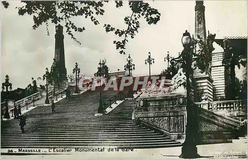 Cartes postales moderne Marseille L Escalier Monumental de la Gare