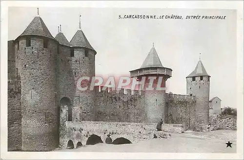 Moderne Karte Carcassonne Le Chateau Entree principale