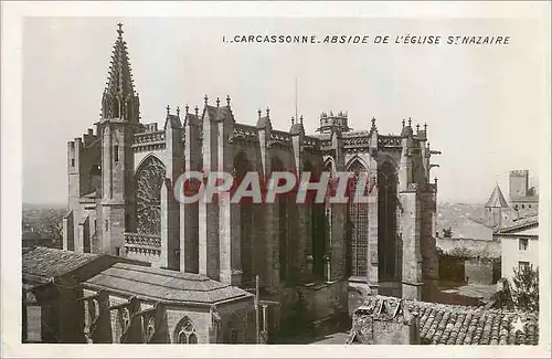 Moderne Karte Carcassonne Abside de l Eglise St Nazaire