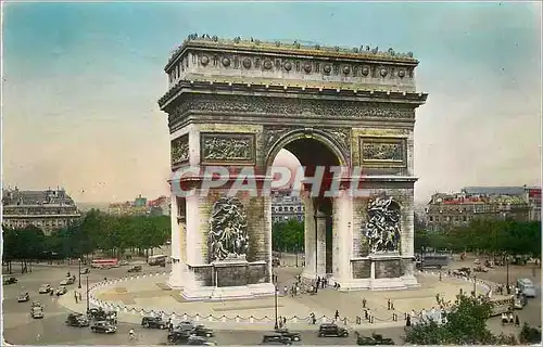 Moderne Karte Paris Arc de Triomphe de l Etoile