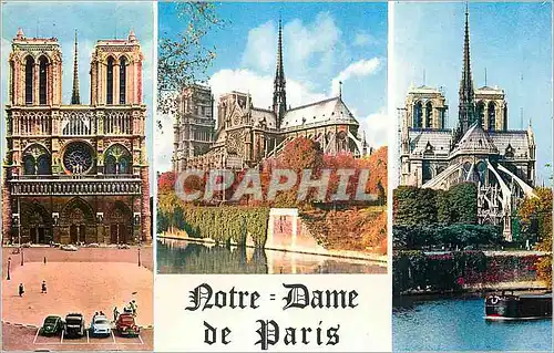 Moderne Karte Paris Divers aspects de la Cathedrale Notre Dame de Paris