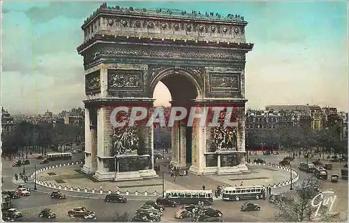 Cartes postales moderne Paris La Place et l Arc de Triomphe