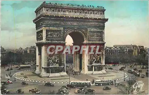 Moderne Karte Paris La Place et l Arc de Triomphe